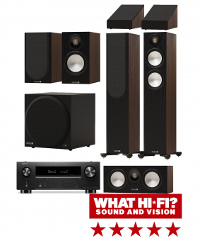 Monitor Audio Bronze 300 walnut set 7.1+Denon